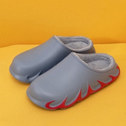 Heren Flame Floating Edge Comfy Warm Cotton Home Slippers