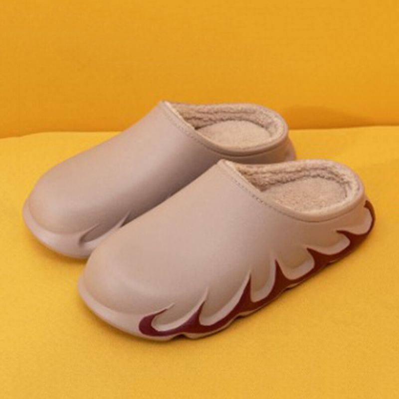 Heren Flame Floating Edge Comfy Warm Cotton Home Slippers