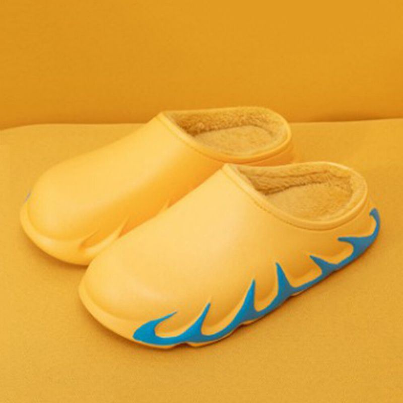 Heren Flame Floating Edge Comfy Warm Cotton Home Slippers