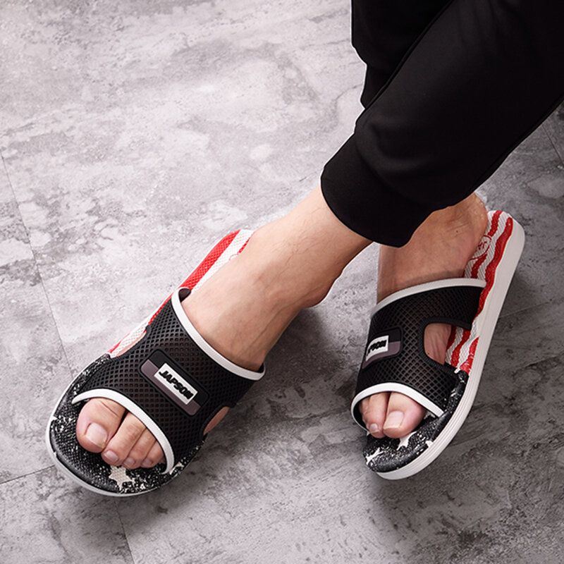 Heren Hollow Comfy Soft Sole Slide Sandalen Thuis Casual Slippers