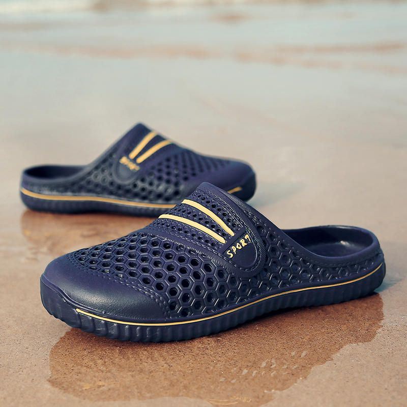 Heren Hollow Outs Outdoor Slippers Regenachtige Dagen Strandschoenen