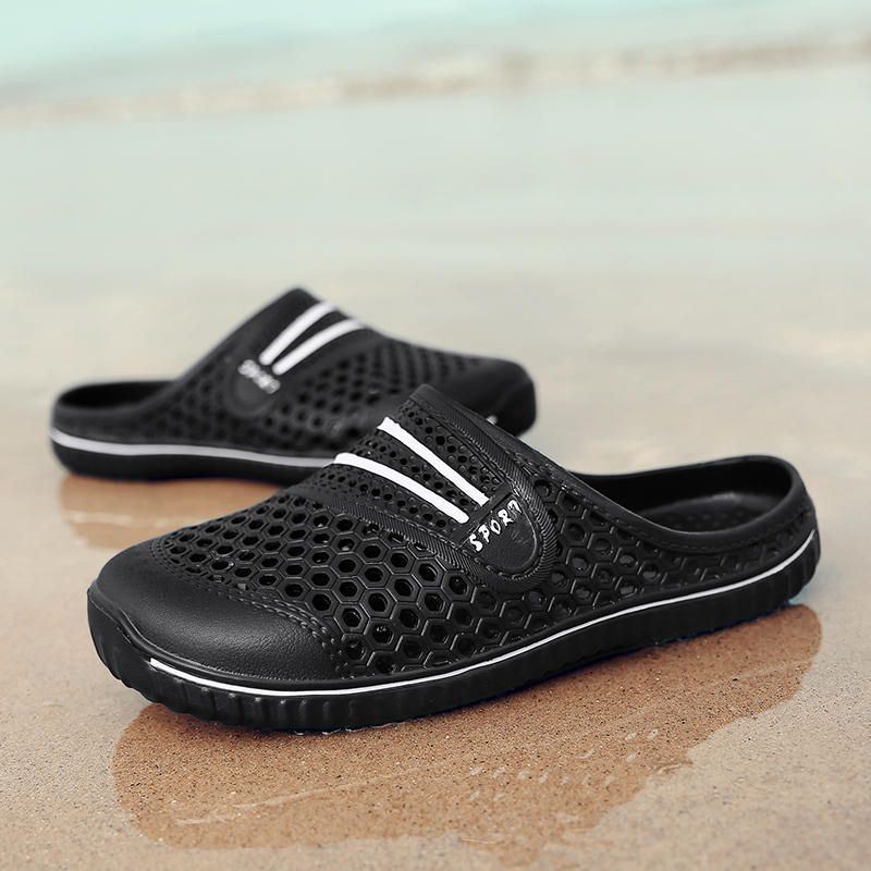 Heren Hollow Outs Outdoor Slippers Regenachtige Dagen Strandschoenen