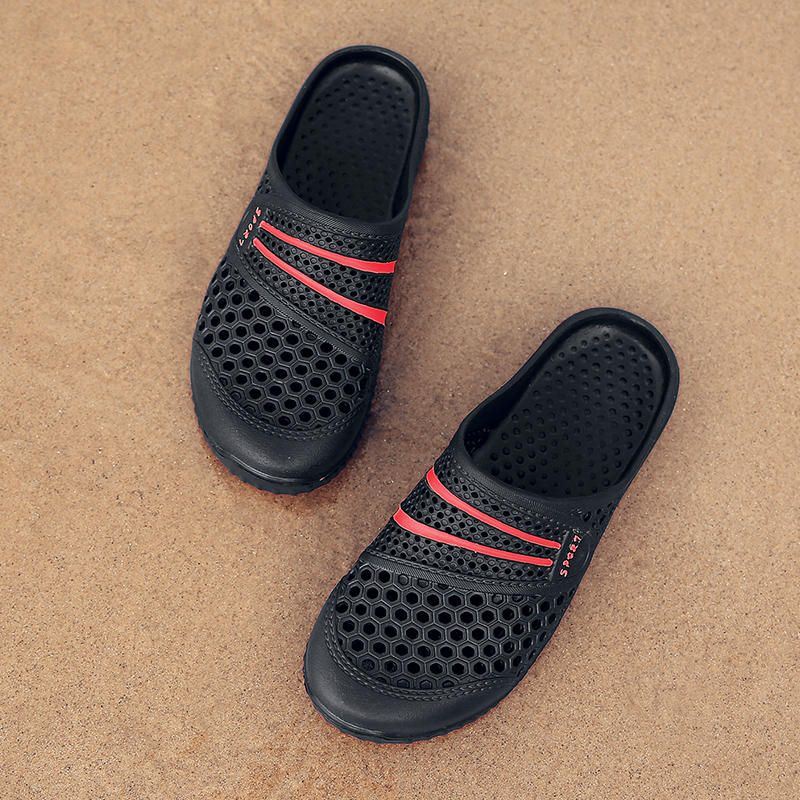 Heren Hollow Outs Outdoor Slippers Regenachtige Dagen Strandschoenen