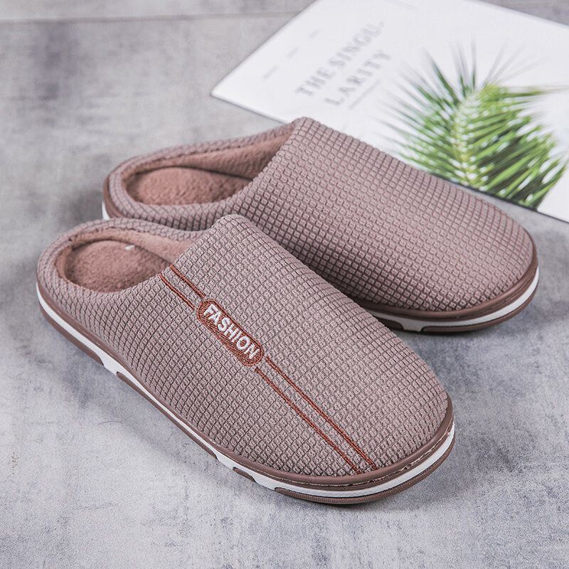 Heren Katoenen Doek Antislip Warm Soft Home Slippers