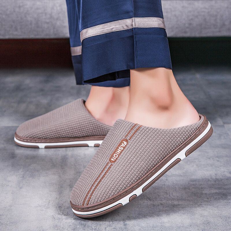 Heren Katoenen Doek Antislip Warm Soft Home Slippers