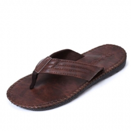 Heren Koeienhuid Ademend Antislip Cliped Slippers Casual Strand Slippers