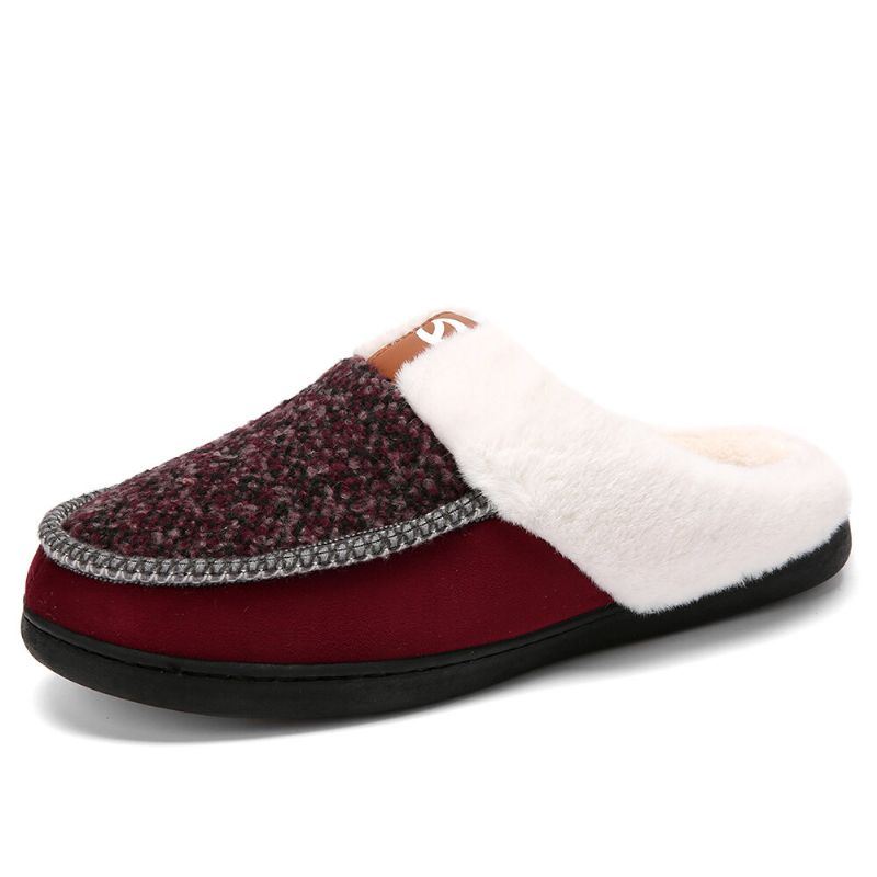 Heren Lamswol Zachte Zool Antislip Plus Fluwelen Dikker Winter Warm Thuis Katoenen Slippers