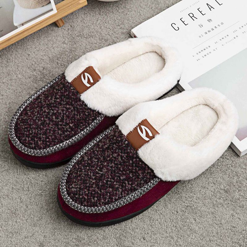 Heren Lamswol Zachte Zool Antislip Plus Fluwelen Dikker Winter Warm Thuis Katoenen Slippers