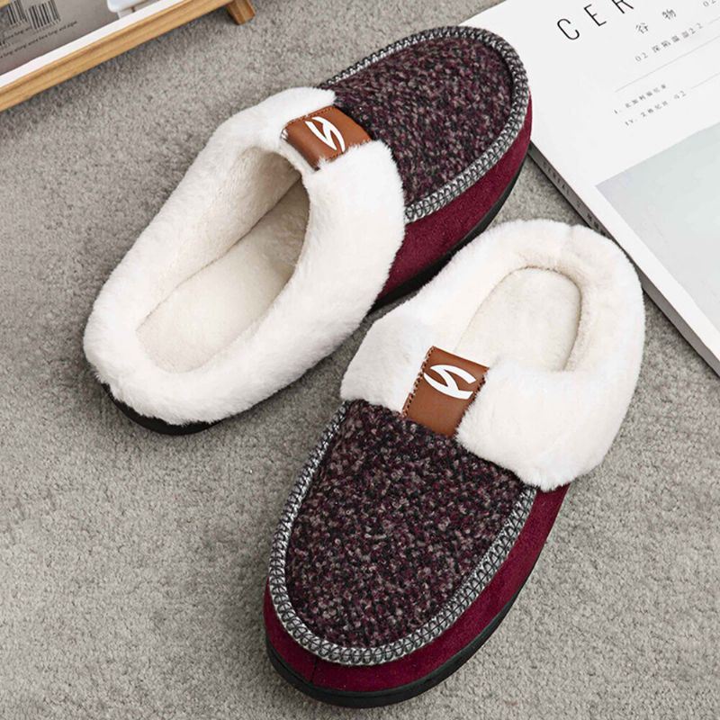 Heren Lamswol Zachte Zool Antislip Plus Fluwelen Dikker Winter Warm Thuis Katoenen Slippers