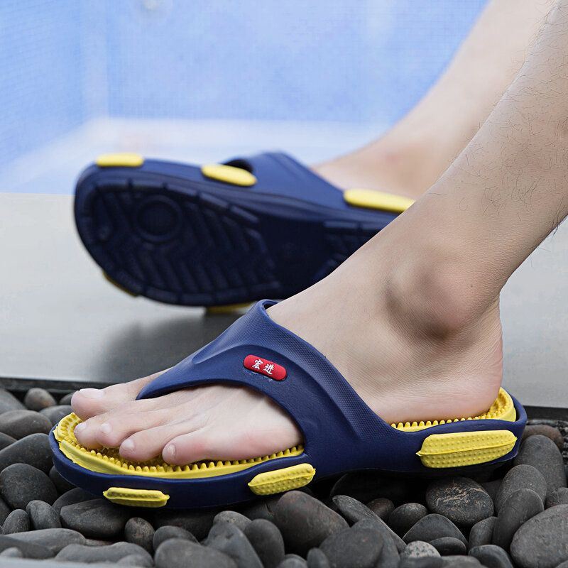 Heren Massage Slippers Casual Zachte Strandslippers