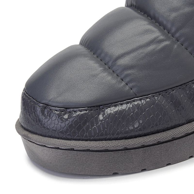 Heren Pu Leer Verhoogde Zolen Antislip Slijtvast Dikker Pluche Warm Thuis Casual Katoenen Slippers