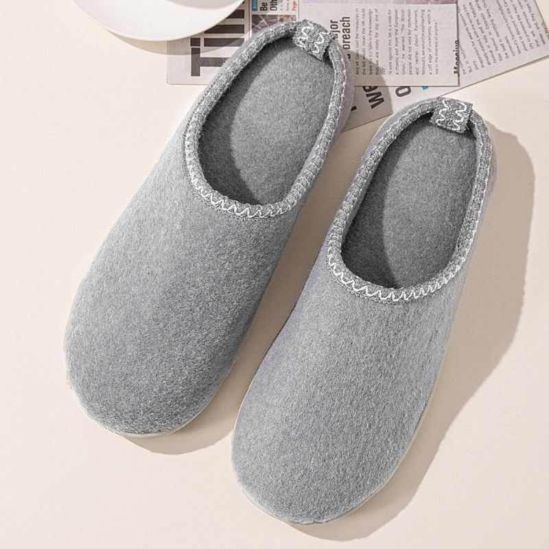 Heren Zachte Zool Ronde Kop Antislip Dikker Warme Thuis Winter Slippers