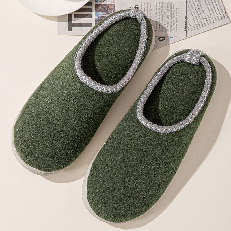 Heren Zachte Zool Ronde Kop Antislip Dikker Warme Thuis Winter Slippers