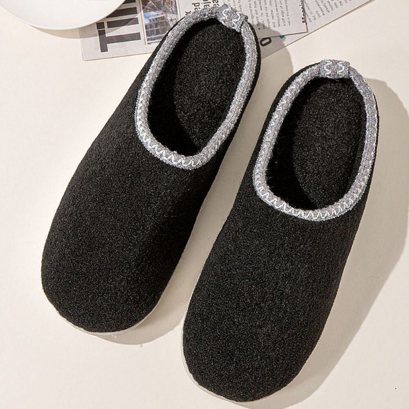 Heren Zachte Zool Ronde Kop Antislip Dikker Warme Thuis Winter Slippers