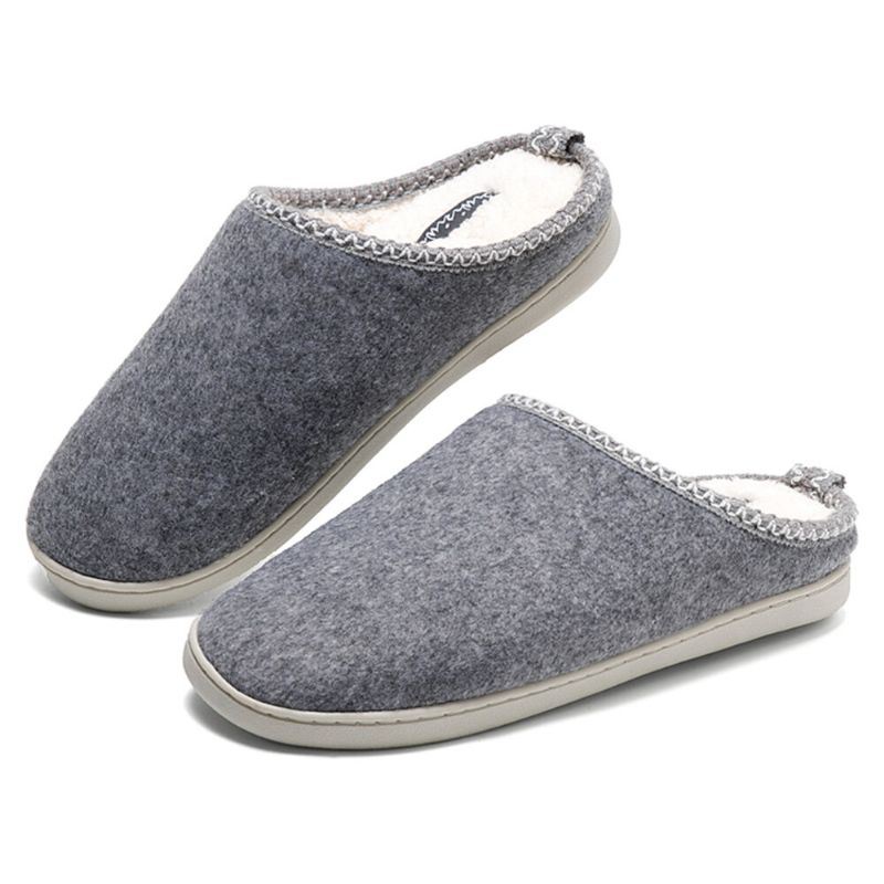 Heren Zachte Zool Ronde Kop Antislip Dikker Warme Thuis Winter Slippers