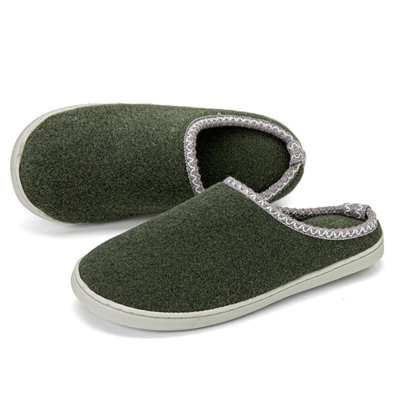 Heren Zachte Zool Ronde Kop Antislip Dikker Warme Thuis Winter Slippers