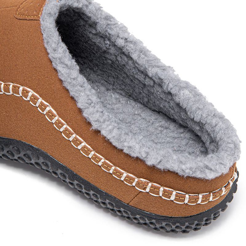 Heren Zachte Zool Waterdicht Antislip Dikker Warm Thuis Winterpantoffels