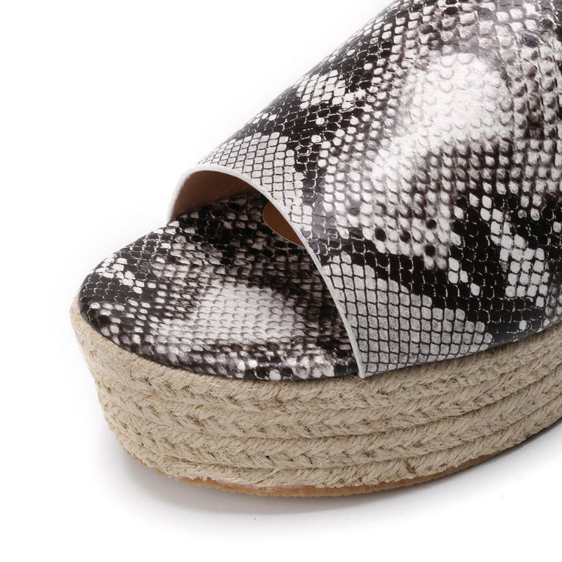 Serpentine Zachte Comfortabele Comfortabele Pantoffels Met Ronde Neus Wedge