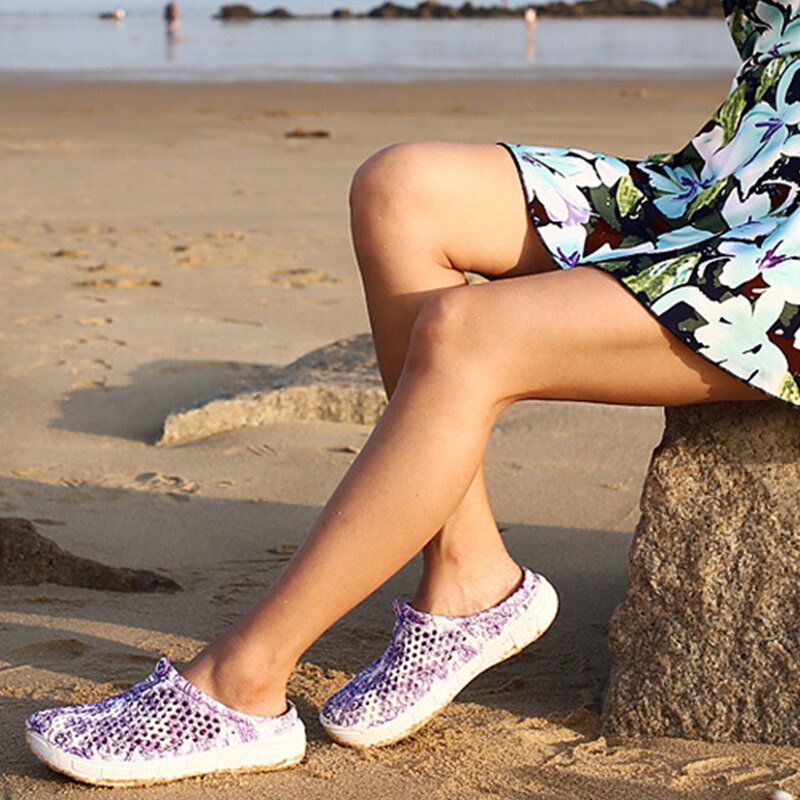 Uitgeholde Ademende Rugloze Zomerstrandslippers Voor Dames