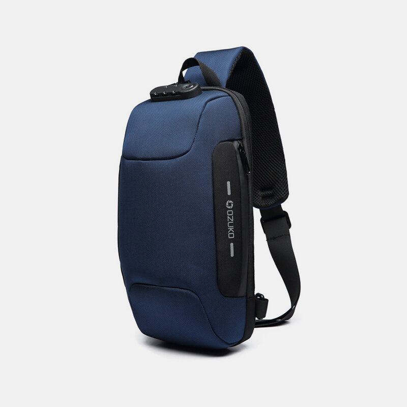 Heren Anti-diefstal Usb Opladen Meerlaagse Waterdichte Crossbodytas Borsttas Sling Bag