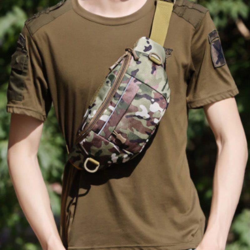 Heren Camouflage Multi-carry Tactical Travel Sport Riding Heuptas Schoudertas Borsttas