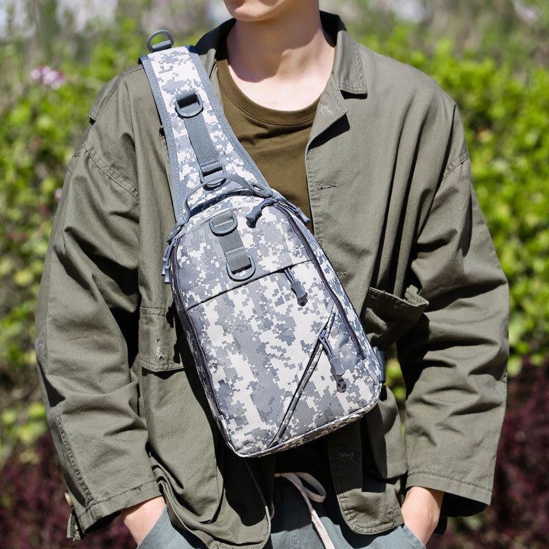 Heren Camouflage Multi-carry Tactical Vissen Reizen Outdoor Borsttas Schoudertas