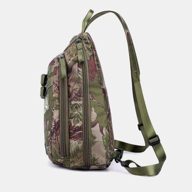 Heren Camoufleert Multifunctionele Grote Capaciteit Waterdichte Sport Borsttas Schoudertas Crossbody Tas Rugzak