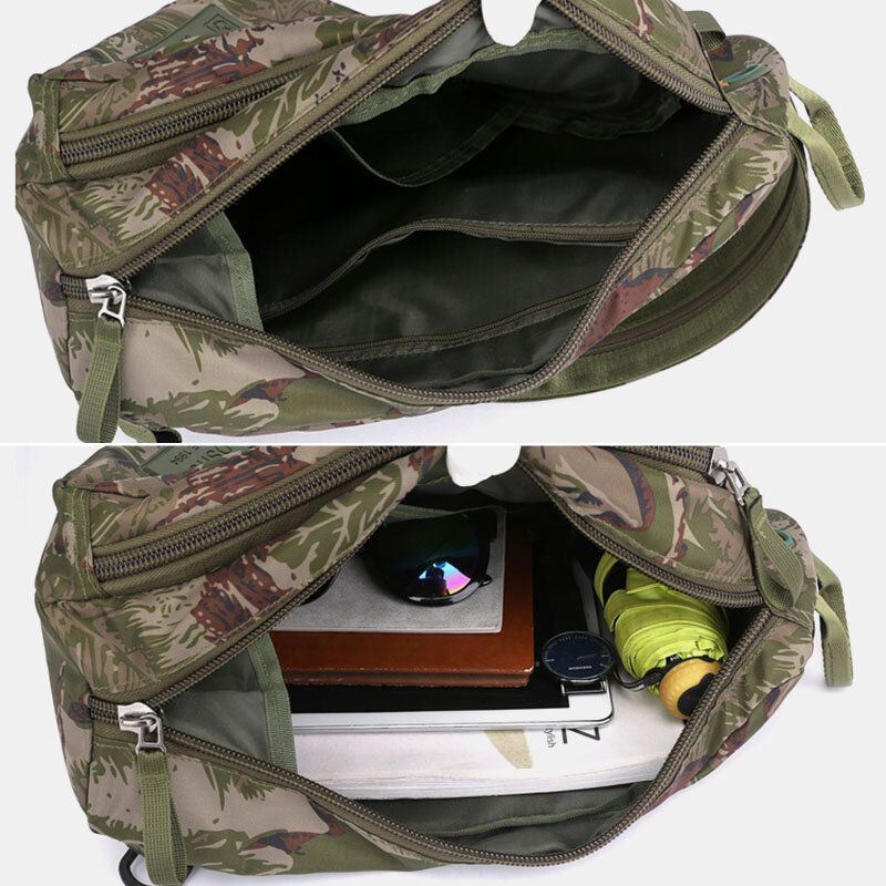 Heren Camoufleert Multifunctionele Grote Capaciteit Waterdichte Sport Borsttas Schoudertas Crossbody Tas Rugzak