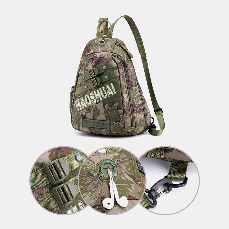 Heren Camoufleert Multifunctionele Grote Capaciteit Waterdichte Sport Borsttas Schoudertas Crossbody Tas Rugzak