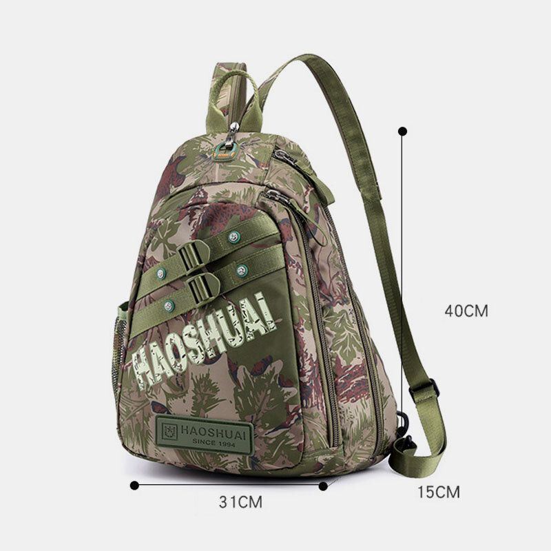 Heren Camoufleert Multifunctionele Grote Capaciteit Waterdichte Sport Borsttas Schoudertas Crossbody Tas Rugzak