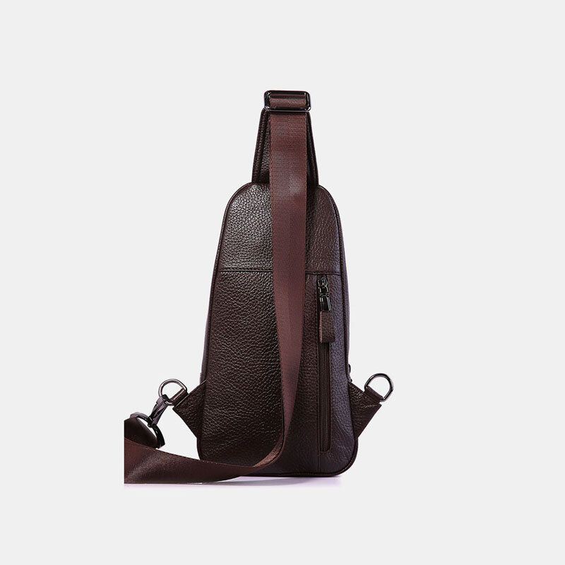 Heren Lederen Borsttas Schoudertas Crossbody Tas