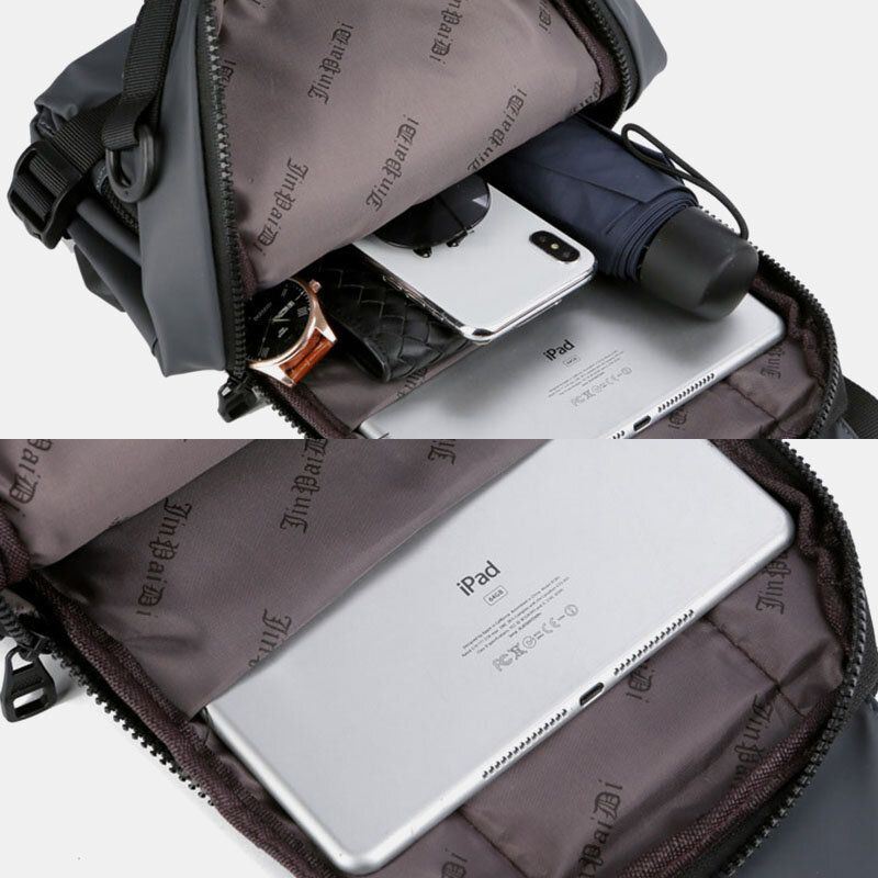 Heren Multi-layers Space Business Solid Schoudertas Crossbody Tas Borsttas Met Usb Opladen