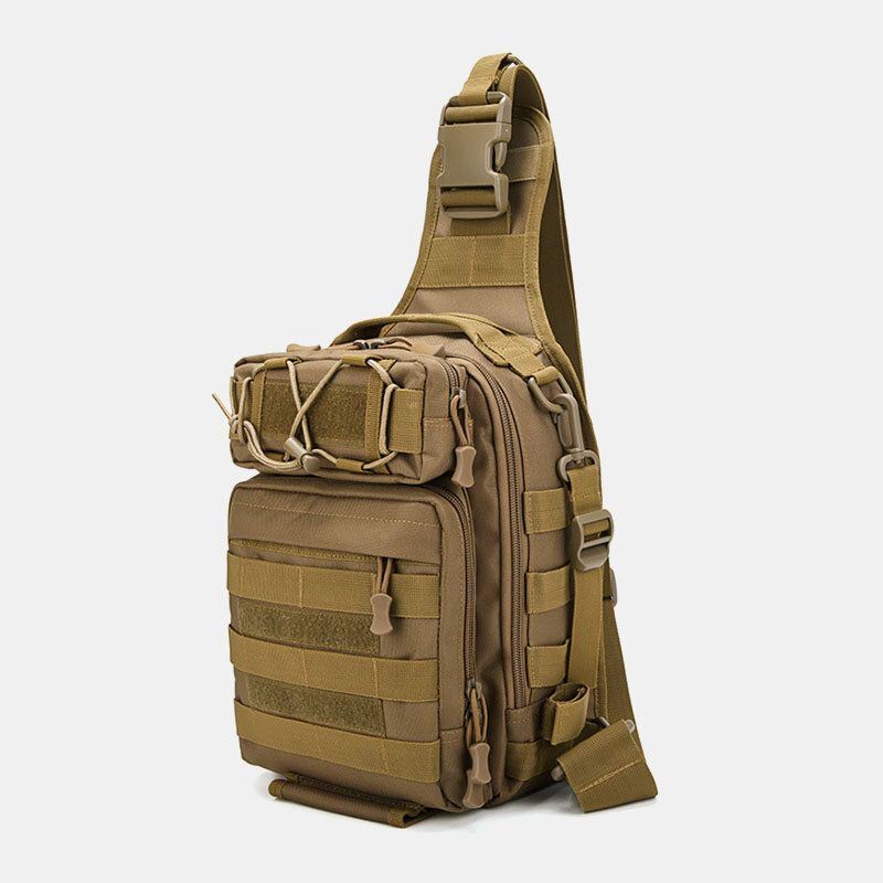 Heren Nylon Camouflage Multifunctionele Grote Capaciteit Outdoor Vissen Crossbody Tassen Borsttas Tactische Tas