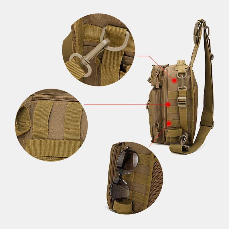 Heren Nylon Camouflage Multifunctionele Grote Capaciteit Outdoor Vissen Crossbody Tassen Borsttas Tactische Tas