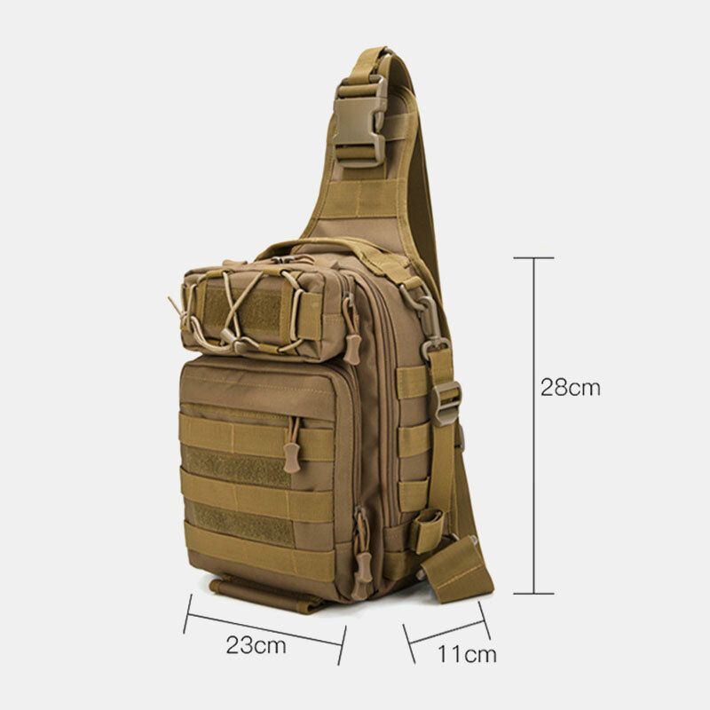 Heren Nylon Camouflage Multifunctionele Grote Capaciteit Outdoor Vissen Crossbody Tassen Borsttas Tactische Tas