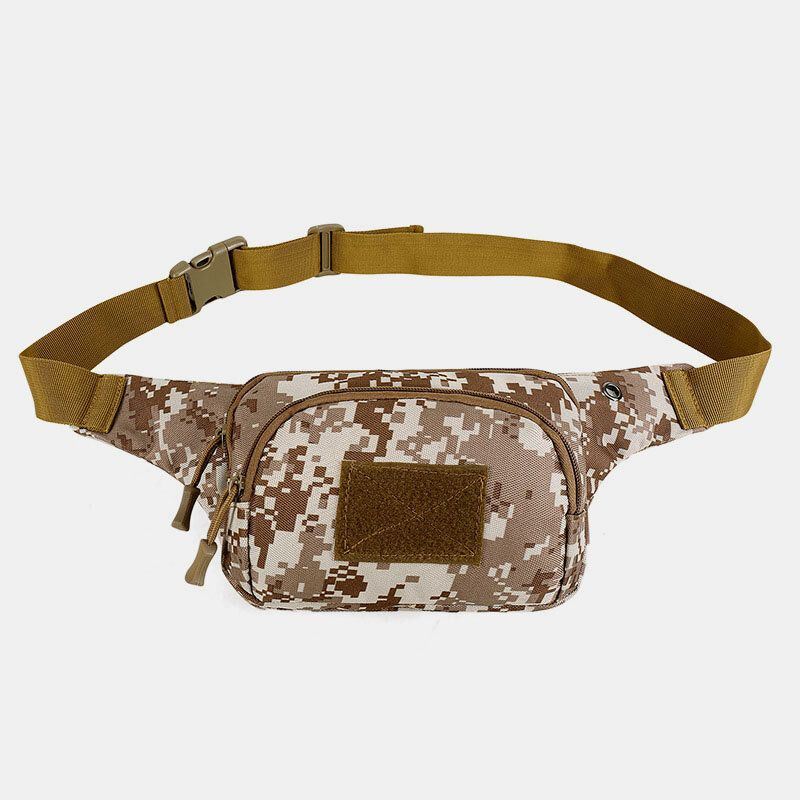 Heren Nylon Multi-carry Multi-pocket Outdoor Tactische Camouflage Rijden Heuptas Schoudertas Borsttas