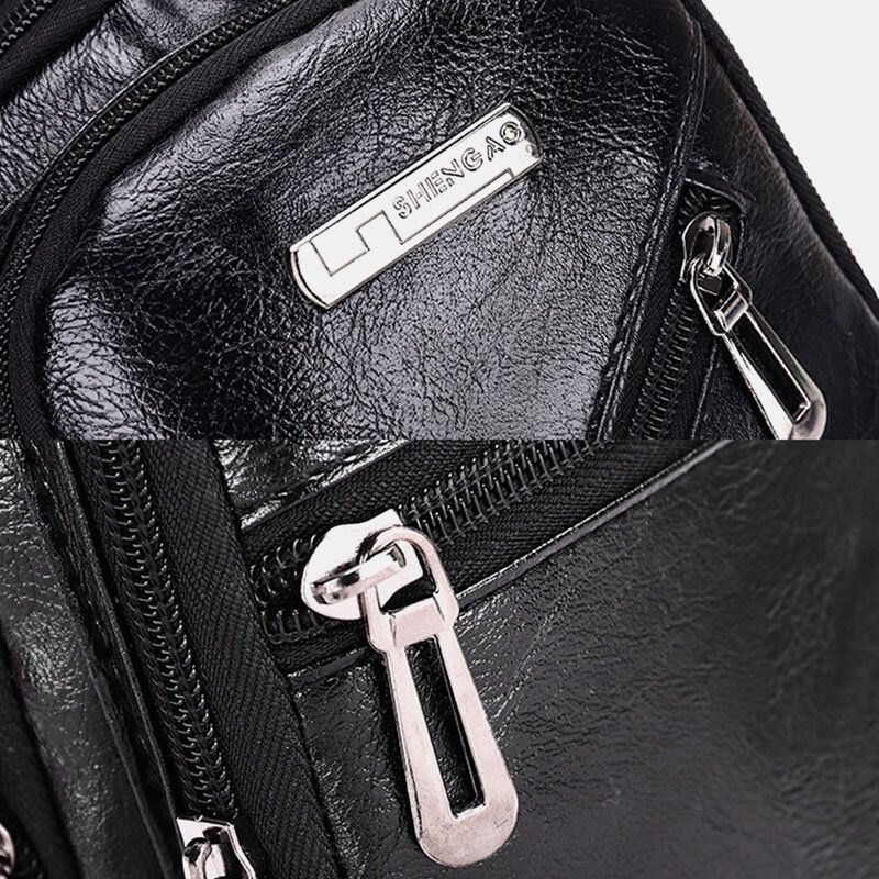 Heren Oortelefoongat Zakelijke Crossbodytas Met Meerdere Zakken Borsttas Sling Bag