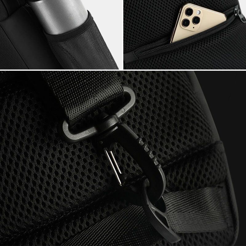 Heren Oxford Anti-diefstal Code Lock Ontwerp Waterdichte Borsttas Grote Capaciteit Usb Opladen Multifunctionele Crossbody Tas Schoudertas