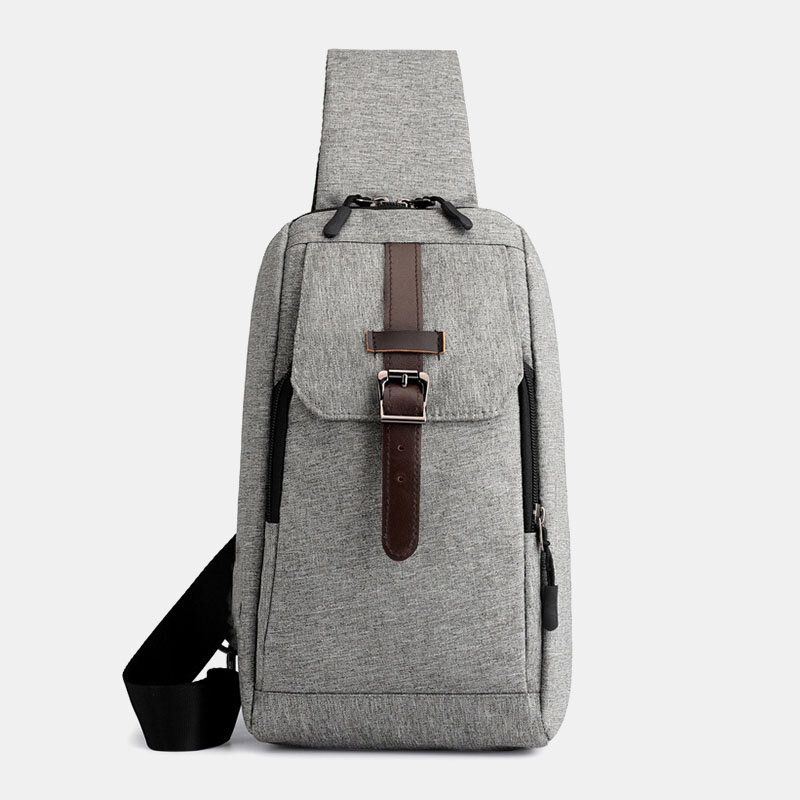 Heren Oxford Casual Slijtvaste Multifunctionele Usb Opladen Borsttas Crossbody Tas