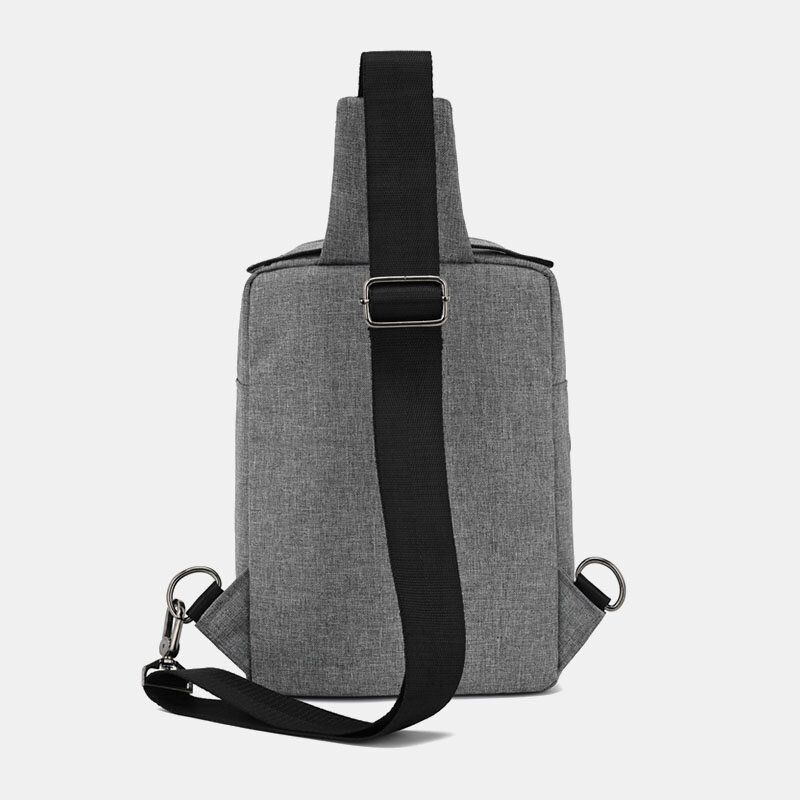 Heren Oxford Grote Capaciteit Borsttas Casual Multifunctionele Oortelefoon Gat Ontwerp Crossbody Tas Schoudertas