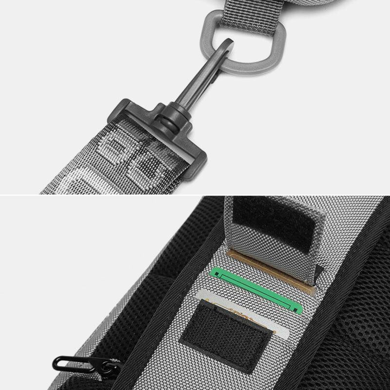 Heren Oxford Letter Voor Wachtwoord Slot Anti-diefstal Ontwerp Usb Opladen Crossbody Tas Meerdere Zakken Multi-compartimenten Borsttas