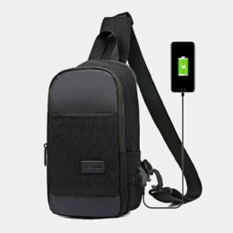 Heren Oxford Waterdichte Grote Capaciteit Usb Opladen Borsttas Messenger Crossbody Tas