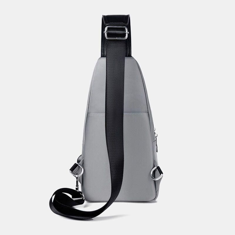 Heren Oxford Waterdichte Slijtvaste Multifunctionele Borsttas Usb Opladen Multi-pocket Crossbody Schoudertas