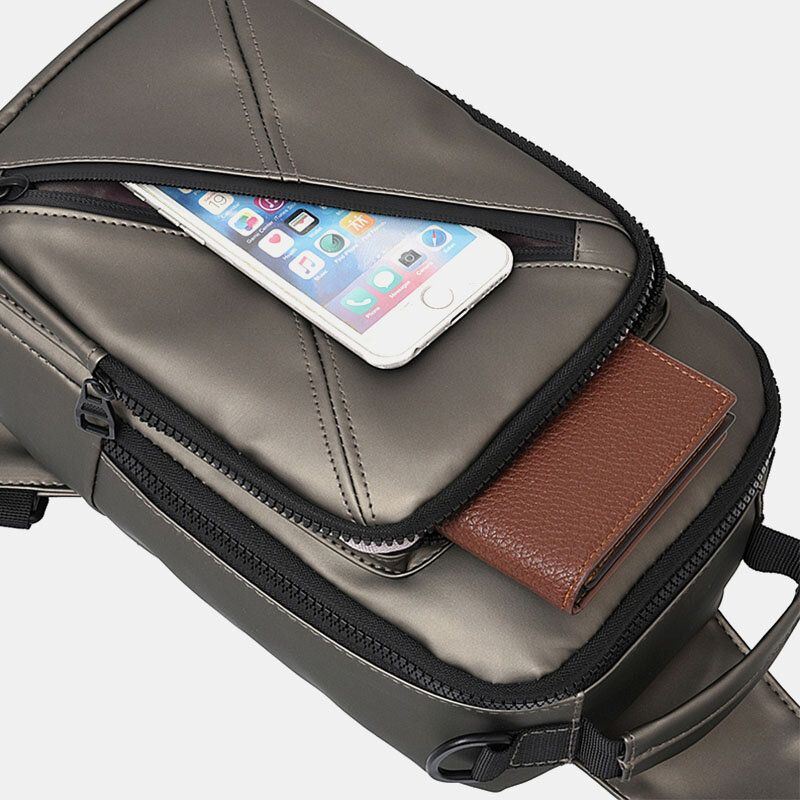 Heren Polyester Multi-carry Medium Capaciteit Met Usb Opladen Borsttas Schoudertas