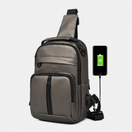 Heren Polyester Multi-carry Medium Capaciteit Met Usb Opladen Borsttas Schoudertas