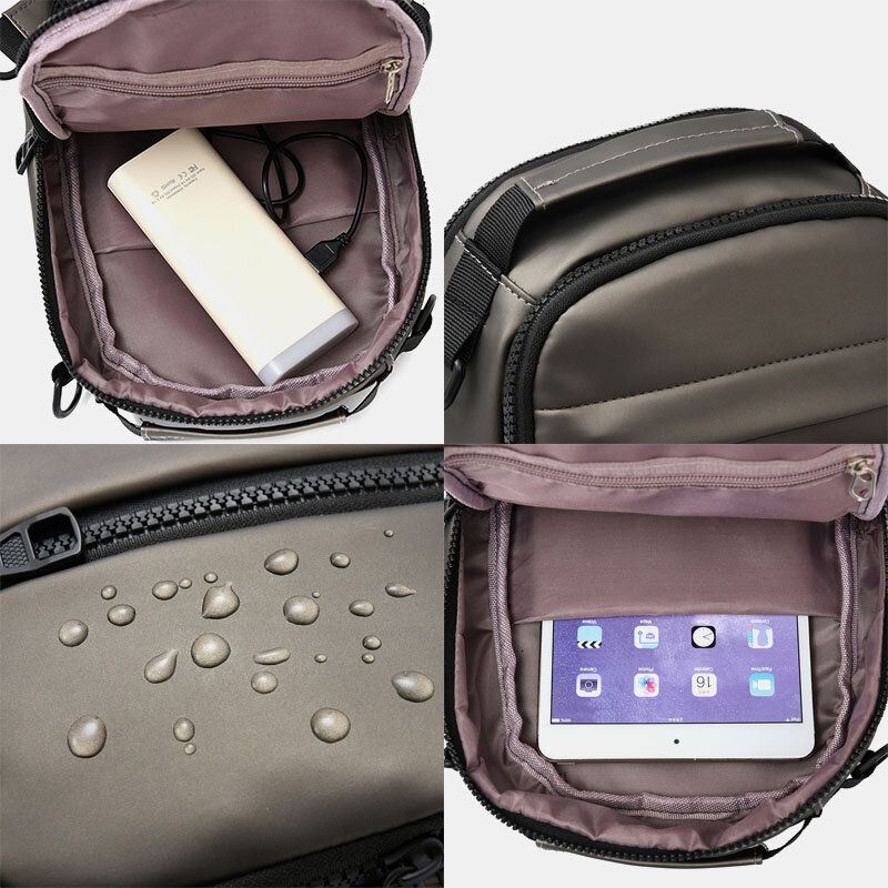 Heren Polyester Multi-carry Medium Capaciteit Met Usb Opladen Borsttas Schoudertas