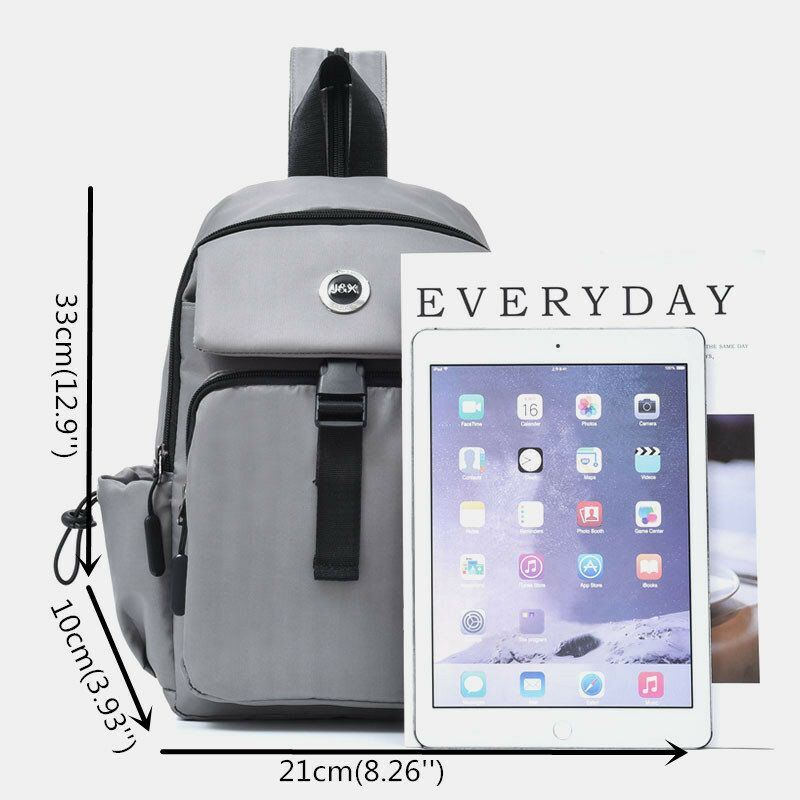 Heren Usb Opladen Multi-carry Multi-layer Waterdichte Crossbody Tas Borsttas Sling Bag Rugzak