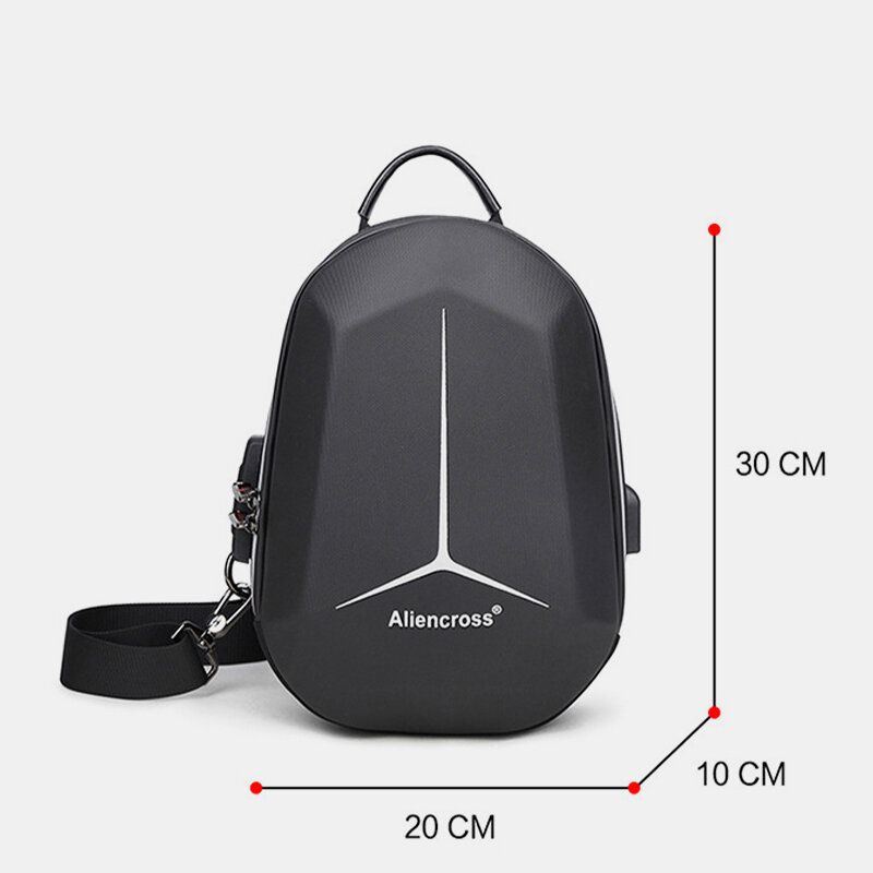 Heren Usb-oplader Met Grote Capaciteit Meerlagige Waterdichte Crossbodytas Borsttas Sling Bag