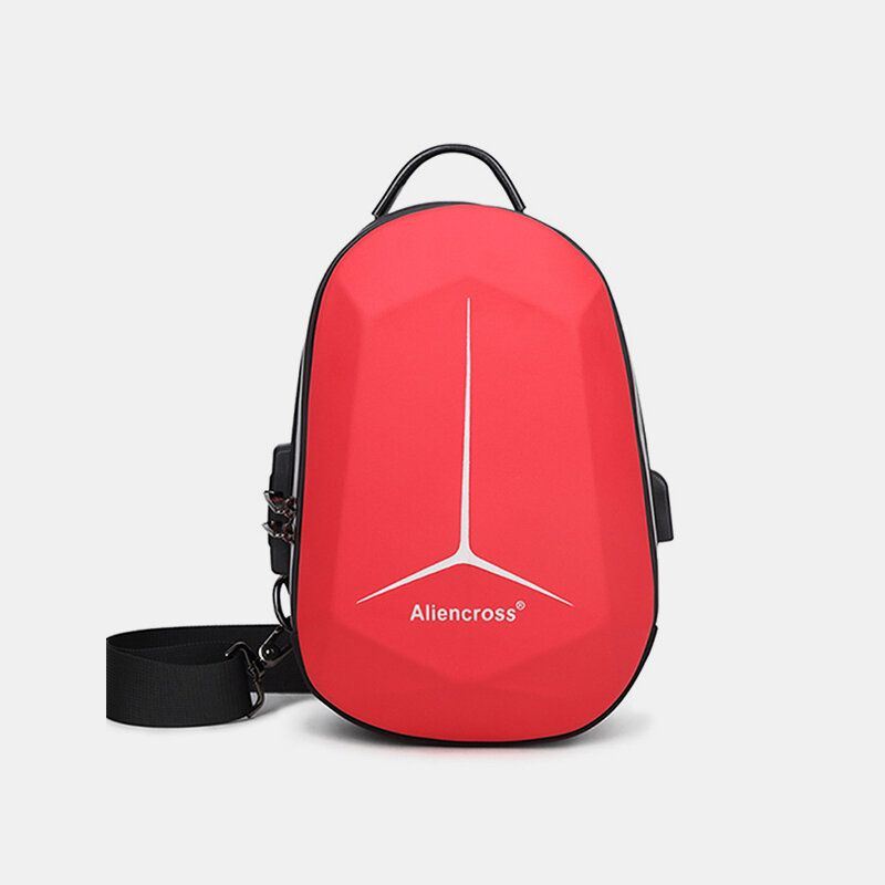 Heren Usb-oplader Met Grote Capaciteit Meerlagige Waterdichte Crossbodytas Borsttas Sling Bag