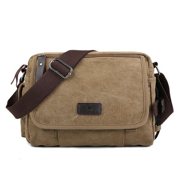 Canvas Outdoor Reizen Vrije Tijd Schouder Heren Dames Retro Capaciteit Crossbody Tas